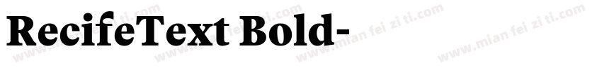 RecifeText Bold字体转换